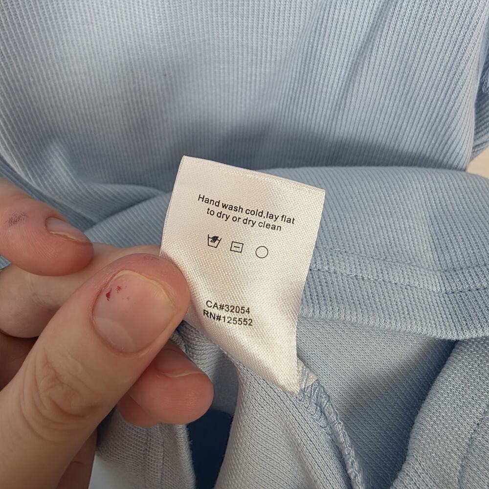 dolan Light Blue Ruffle Sleeve Tank Top - Picture 5 of 7